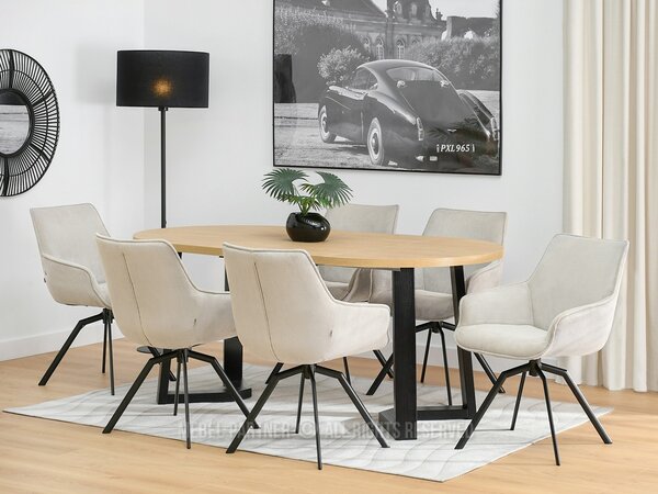 Židle Liam (světlobéžová + černá). Akce -10%