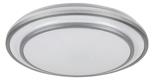Rabalux 2131 LED stropní svítidlo Lupita 1x40W | 2700lm | 3000-6500K - stmívatelné, časovač, paměťová funkce, noční osvětlení, dálkové ovládání, stříbrná, bílá