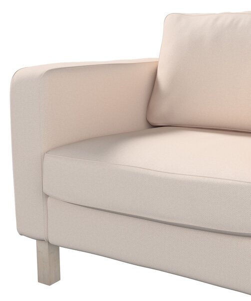 Potah na křeslo IKEA Karlstad, krátký barva růžová látka pletený vzor