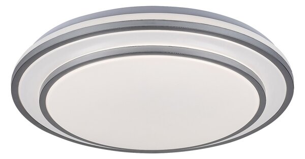 Rabalux 2131 LED stropní svítidlo Lupita 1x40W | 2700lm | 3000-6500K - stmívatelné, časovač, paměťová funkce, noční osvětlení, dálkové ovládání, stříbrná, bílá