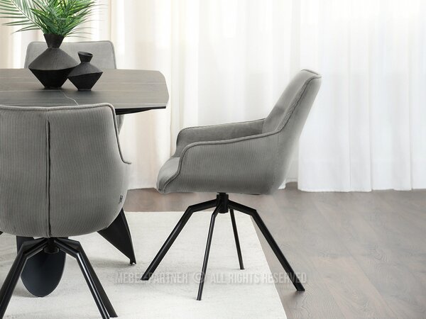 Židle Liam (šedá + černá). Akce -12%