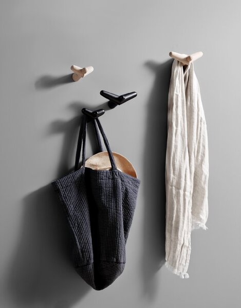 WOUD Nástěnný háček Tail Wing Black - Medium WD126