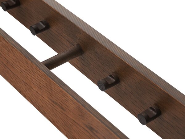 Audo Copenhagen Nástěnný věšák Epoch Dark Stained Oak - 50 cm MN206