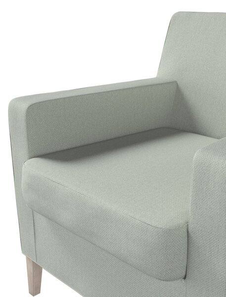 Potah na křeslo IKEA Karlstad barva modrá látka pletený vzor