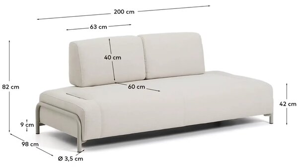 Kave Home Dvoumístná pohovka Compo 200 cm