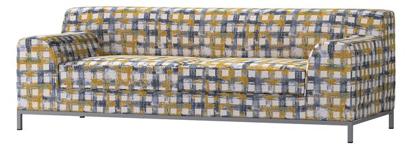 Potah na pohovku IKEA Kramfors 3-místná barva modrá látka pletený vzor, vzorované
