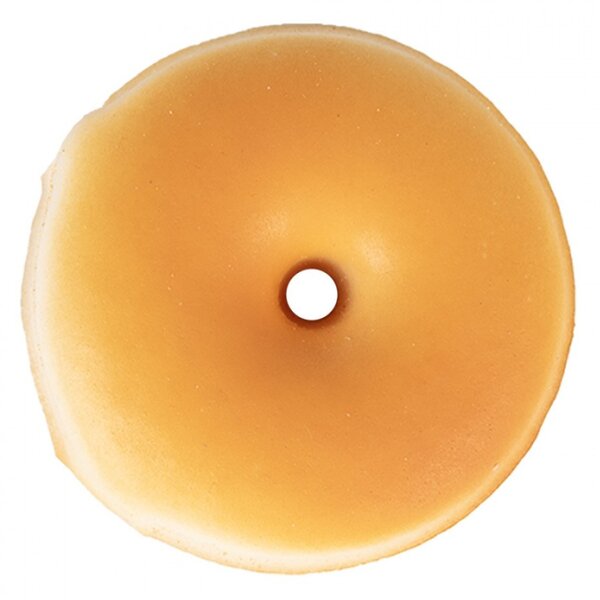 Dekorace plastový donut se žlutou polevou – 6x2 cm