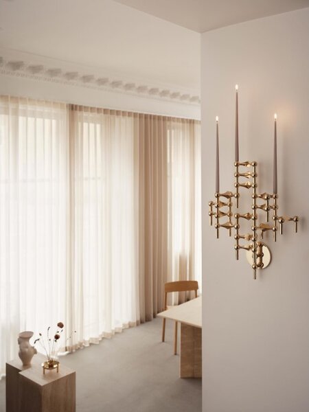 Nástěnný držák na svícen STOFF Nagel - Brass SN156