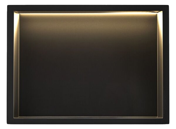 VESTAVNÁ KOUPELNOVÁ POLICE LED 30x45 black