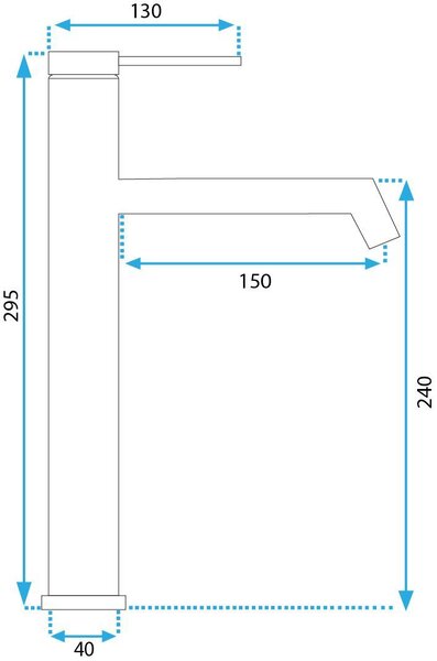 Rea Foss, vysoká umyvadlová baterie h-295, měděná matná, REA-B2086