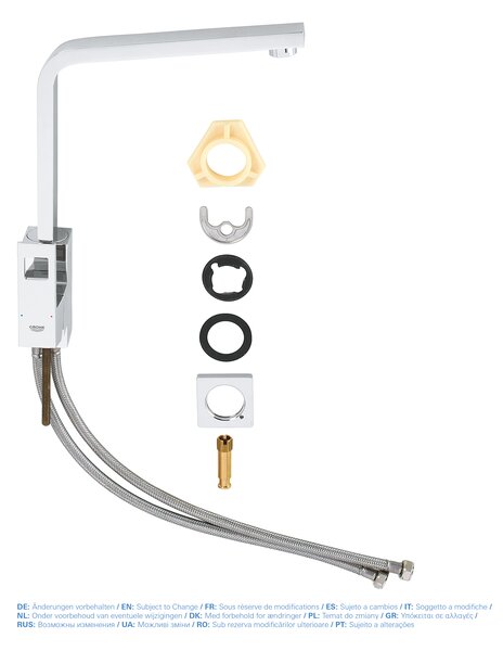 GROHE Eurocube - Páková dřezová baterie, DN 15, Chrom 31255000