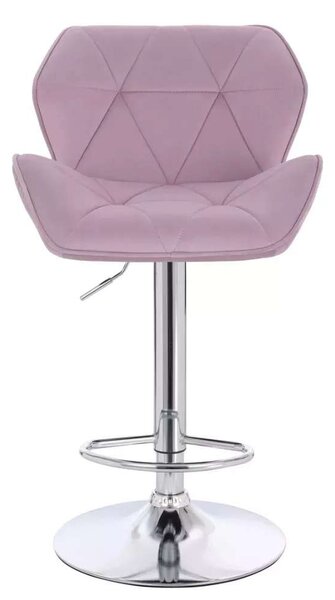 LuxuryForm DESIGN Barová židle MILANO VELUR na stříbrném talíři - levandule