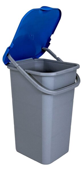 BELLI e FORTI s.r.l. Belli E Forti koš na tříděný odpad PREMI, šedý, plast, modré víko, 24 L
