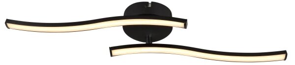Globo 67178S - LED Přisazený lustr TYLER LED/12W/230V černá
