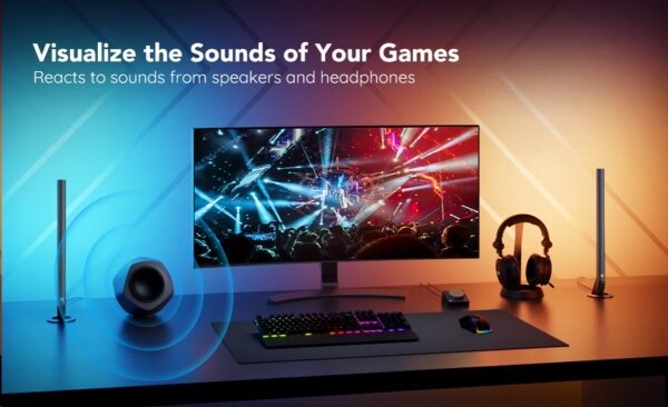Govee - SADA 2x Smart Gaming Wi-Fi LED RGBIC Panely + Smart Dual + DO