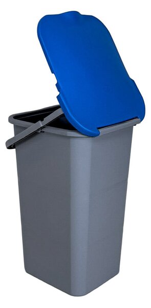 BELLI e FORTI s.r.l. Belli E Forti koš na tříděný odpad PREMI, šedý, plast, modré víko, 24 L