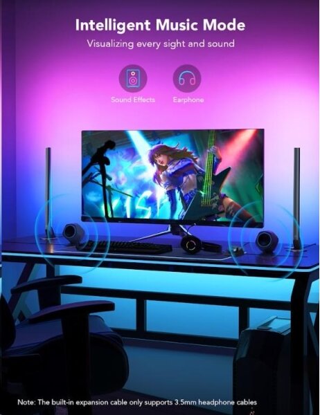 Govee - SADA 2x Smart Gaming Wi-Fi LED RGBIC Panely + Smart Dual + DO