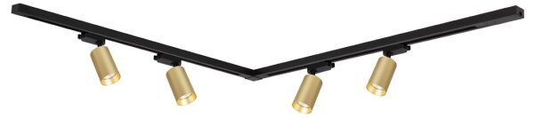 Bodové svítidlo v lištovém systému PIPE 4xGU10/10W/230V zlatá/černá