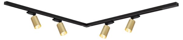 Bodové svítidlo v lištovém systému PIPE 4xGU10/10W/230V zlatá/černá