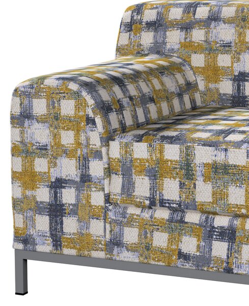 Potah na pohovku IKEA , levé provedení Kramfors 2-místná barva modrá látka pletený vzor, vzorované