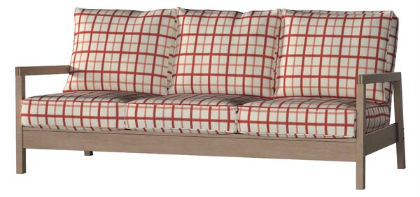 Potah na pohovku IKEA Lillberg 3-místná nerozkládací barva červená látka vzorované