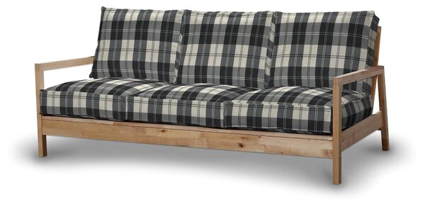 Potah na pohovku IKEA Lillberg 3-místná nerozkládací barva černá látka pletený vzor, vzorované