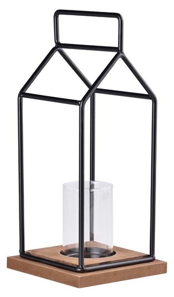 Lucerna 150x350 mm kov, dřevo
