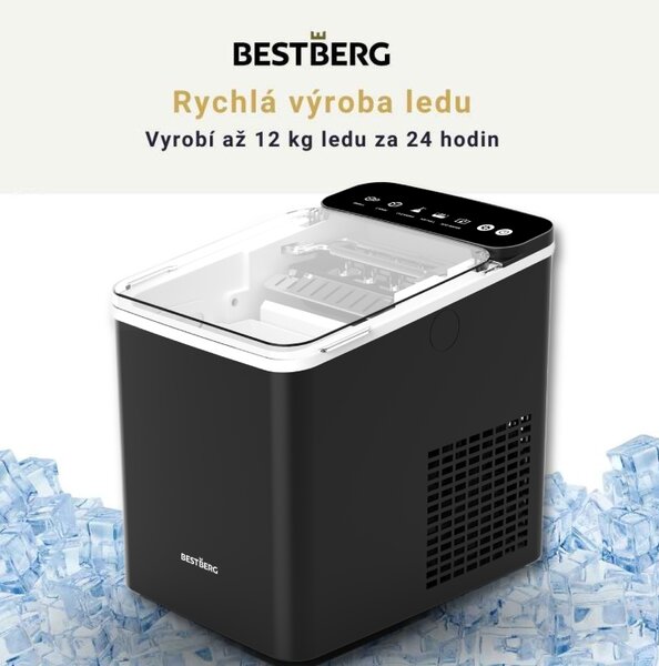 Výrobník ledu BestBerg BBCM-11 / 150 W / 12 kg/24 hod. / černá