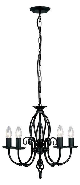 Elstead ART5-BLACK - Lustr na řetězu ARTISAN 5xE14/60W/230V