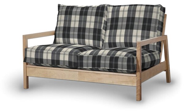 Potah na pohovku IKEA Lillberg 2-místná nerozkládací barva černá látka pletený vzor, vzorované