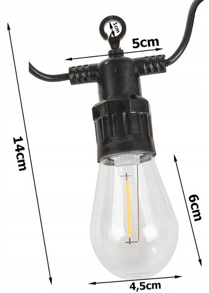 LED světelná zahradní girlanda LUCENT, 20 m