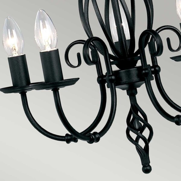 Elstead ART5-BLACK - Lustr na řetězu ARTISAN 5xE14/60W/230V