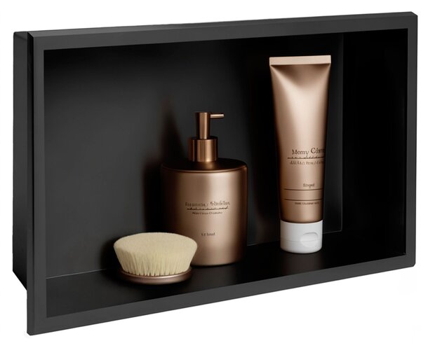 Bathroom shelf 30x45 matte black