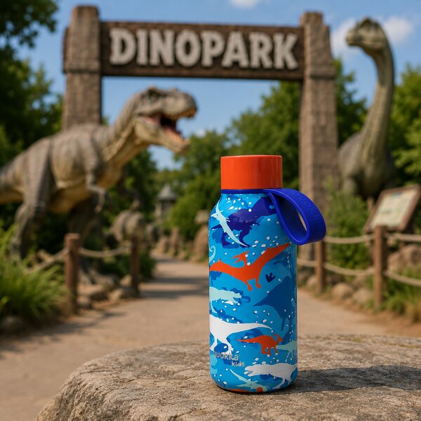 Dětská termoláhev Solid, 330ml, Quokka, dinosaurus