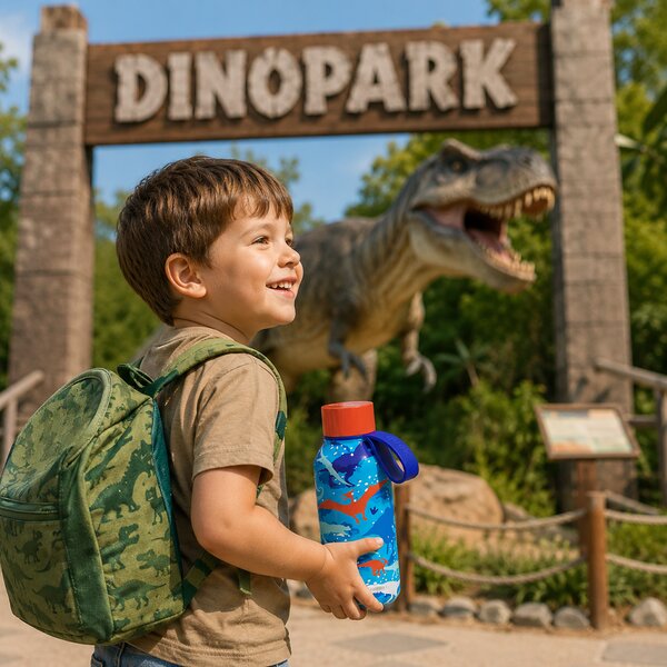 Dětská termoláhev Solid, 330ml, Quokka, dinosaurus