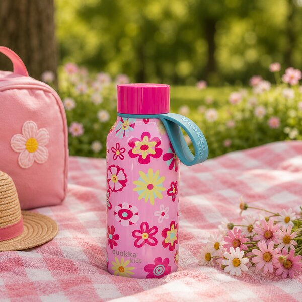 Dětská termoláhev Solid, 330ml, Quokka, flowers