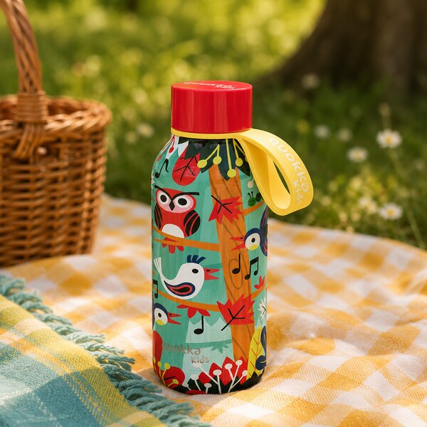 Dětská termoláhev Solid, 330ml, Quokka, ptáci