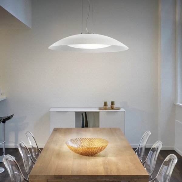 Ideal Lux - Lustr na lanku LENA 3xE27/60W/230V pr. 64 cm bílá