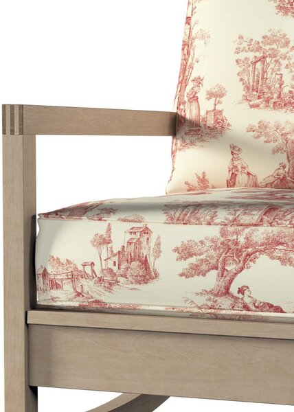 Potah na křeslo IKEA Lillberg barva červená látka vzorované