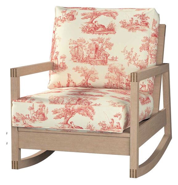 Potah na křeslo IKEA Lillberg barva červená látka vzorované