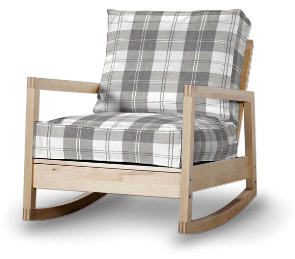 Potah na křeslo IKEA Lillberg barva šedá látka pletený vzor, vzorované