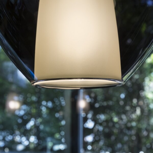 Ideal Lux - Lustr na lanku KALIQUE 1xE27/42W/230V pr. 18 cm kouřová černá