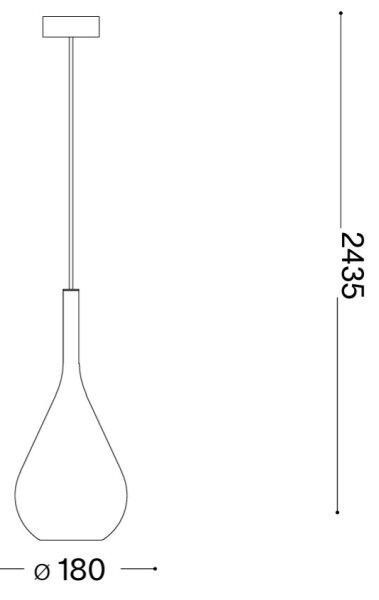 Ideal Lux - Lustr na lanku KALIQUE 1xE27/42W/230V pr. 18 cm kouřová modrá