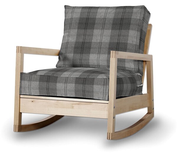 Potah na křeslo IKEA Lillberg barva šedá látka pletený vzor, vzorované
