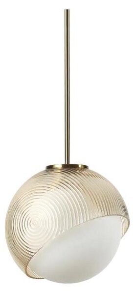 Ideal Lux - Lustr na lanku BLOOM 1xE27/42W/230V pr. 22 cm zlatá/kouřová béžová
