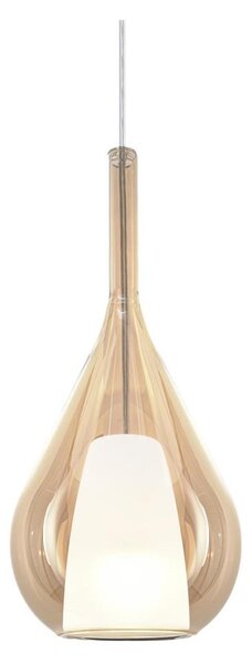 Ideal Lux - Lustr na lanku KALIQUE 1xE27/42W/230V pr. 18 cm kouřová béžová