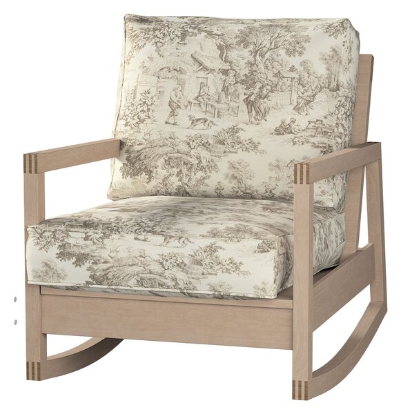 Potah na křeslo IKEA Lillberg barva hnědá látka vzorované