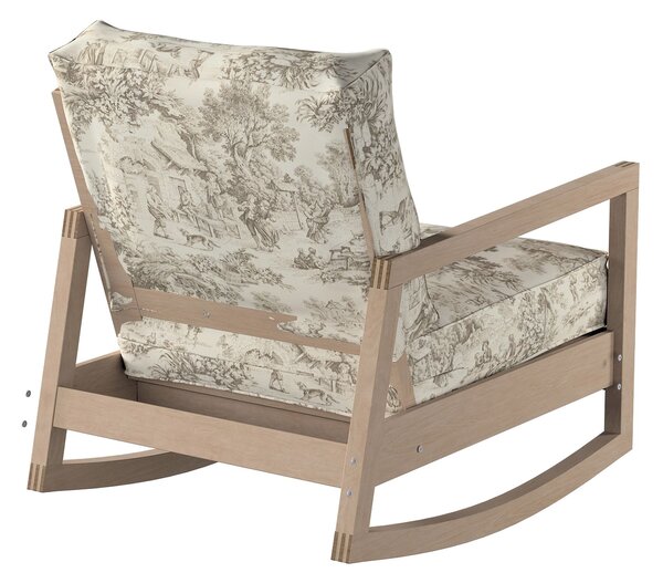 Potah na křeslo IKEA Lillberg barva hnědá látka vzorované
