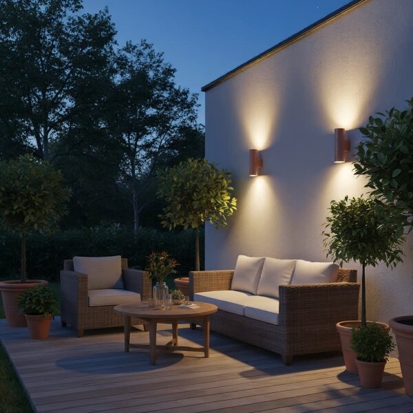 Ideal Lux - Venkovní nástěnné svítidlo GUN 1xE27/60W/230V 31 cm IP54 hnědá
