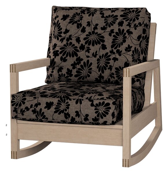 Potah na křeslo IKEA Lillberg barva hnědá látka pletený vzor, vzorované